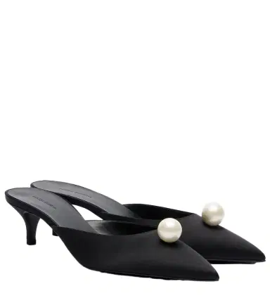 Magda Butrym Faux pearl satin mules | Thumbnail 1