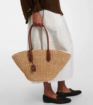 Polo Ralph Lauren Bellport Medium raffia basket bag | Thumbnail 4