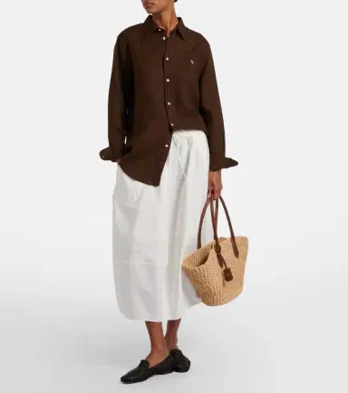 Polo Ralph Lauren Bellport Medium raffia basket bag | Thumbnail 5