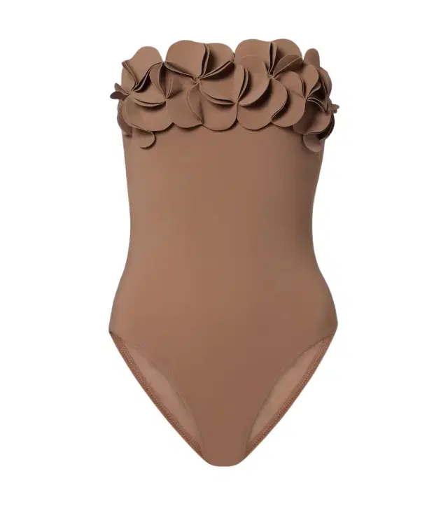 Tess floral-appliqué swimsuit