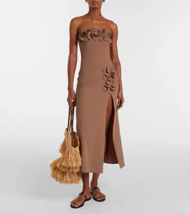 Karla Colletto Tess floral-appliqué beach cover-up | Thumbnail 2