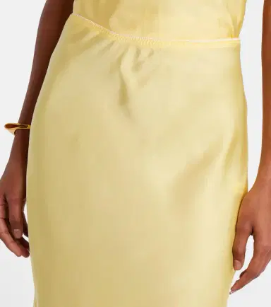 Poupette St Barth Lila lace-trimmed satin slip skirt | Thumbnail 3
