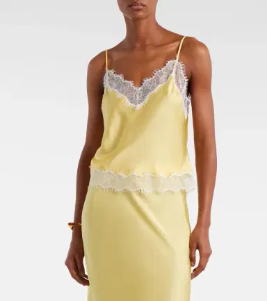 Poupette St Barth Zely lace-trimmed satin camisole | Thumbnail 2