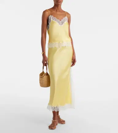 Poupette St Barth Zely lace-trimmed satin camisole | Thumbnail 5