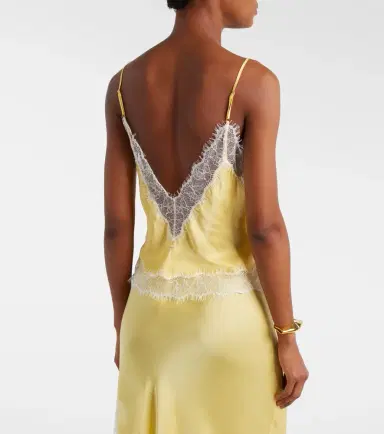 Poupette St Barth Zely lace-trimmed satin camisole | Thumbnail 6