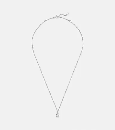 STONE AND STRAND Le Bleu 14kt white gold necklace with diamonds and aquamarine | Thumbnail 1