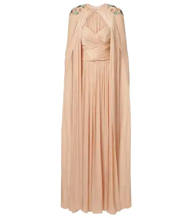 Costarellos Sireen caped embellished georgette gown | Thumbnail 1 Costarellos Sireen caped embellished georgette gown | Thumbnail 1