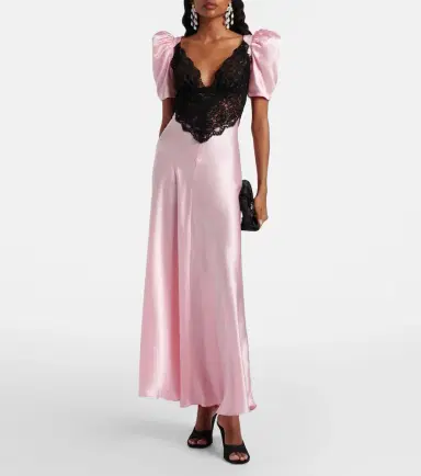 Rodarte Lace-trimmed silk cocktail dress | Thumbnail 5