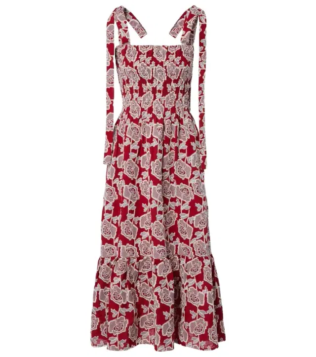 Erdem Floral cotton-blend lace midi dress