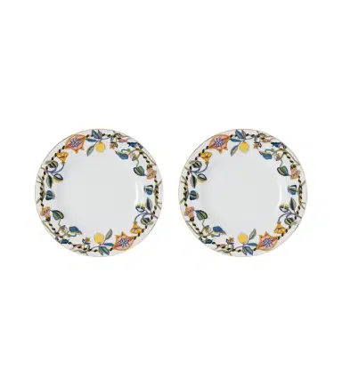 La DoubleJ Borboni White set of 2 porcelain dinner plates | Thumbnail 1