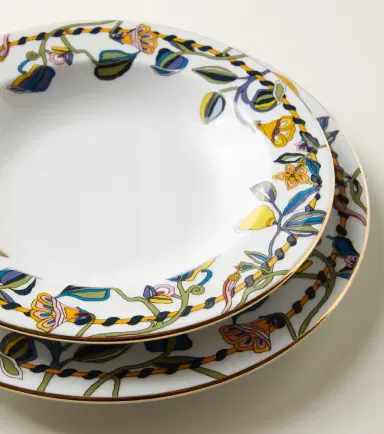 La DoubleJ Borboni White set of 2 porcelain soup plates | Thumbnail 3