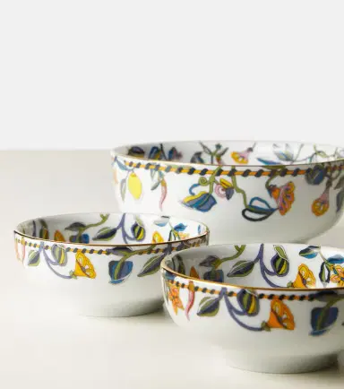 La DoubleJ Borboni White set of 2 porcelain snack bowls | Thumbnail 3