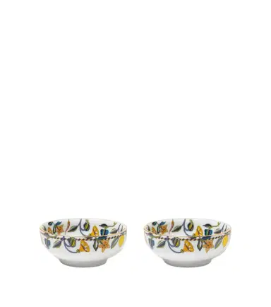 La DoubleJ Borboni White set of 2 porcelain snack bowls | Thumbnail 1