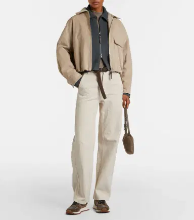 Brunello Cucinelli Monili suede-trimmed sneakers | Thumbnail 6
