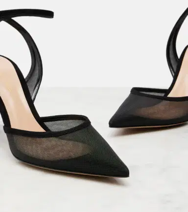 Gianvito Rossi Dorotea suede-trimmed slingback pumps | Thumbnail 3 Gianvito Rossi Dorotea suede-trimmed slingback pumps | Thumbnail 3