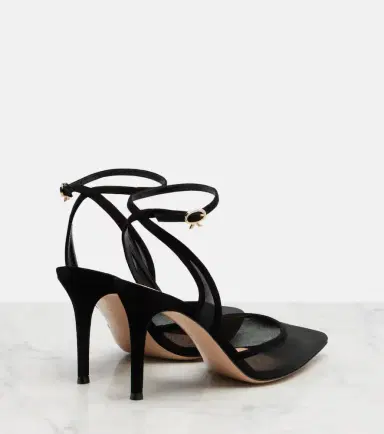 Gianvito Rossi Dorotea suede-trimmed slingback pumps | Thumbnail 4 Gianvito Rossi Dorotea suede-trimmed slingback pumps | Thumbnail 4
