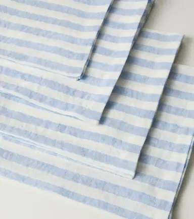Once Milano Set of 4 striped linen napkins | Thumbnail 3