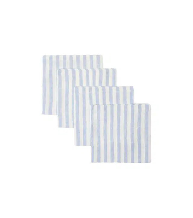 Once Milano Set of 4 striped linen napkins