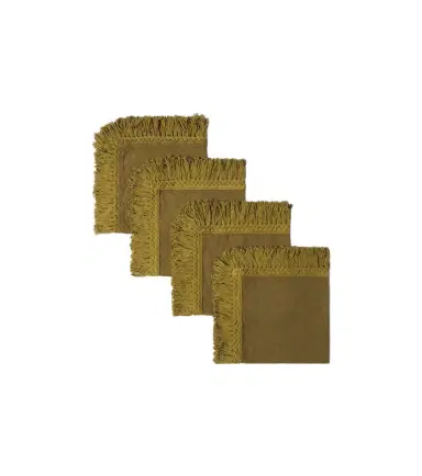 Once Milano Set of 4 fringed linen napkins | Thumbnail 1