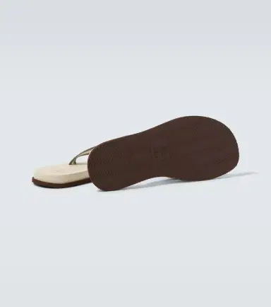 Brunello Cucinelli Leather-trimmed thong sandals | Thumbnail 7 Brunello Cucinelli Leather-trimmed thong sandals | Thumbnail 7