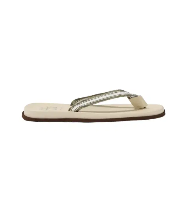 Brunello Cucinelli Leather-trimmed thong sandals