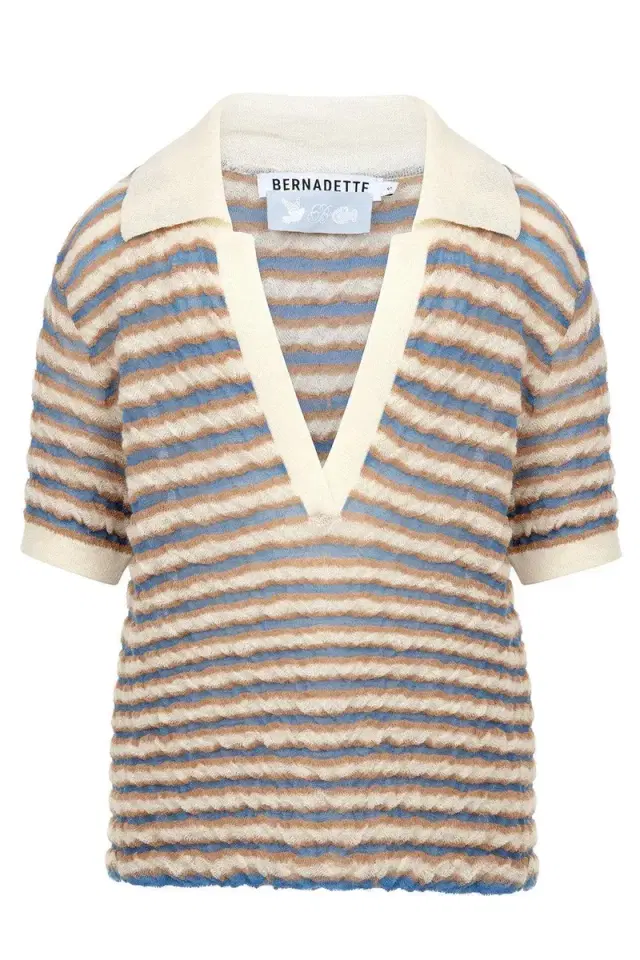 BERNADETTE Ophelia Pullover - Blue Beige Stripe
