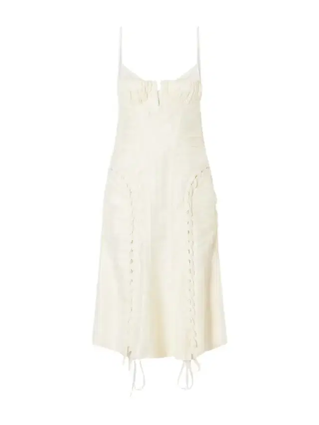 Pleated Paneled Satin Brocade Midi Dress