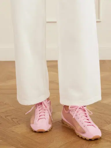 Jacquemus Les Tennis Suede And Leather Trimmed Mesh Sneakers | Thumbnail 2 Jacquemus Les Tennis Suede And Leather Trimmed Mesh Sneakers | Thumbnail 2