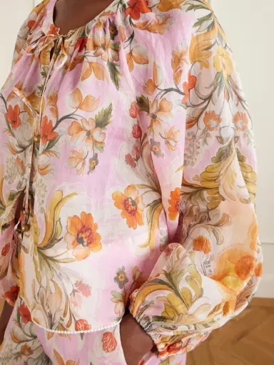 Borgo de Nor Henri Ramie Floral Blouse | Thumbnail 5