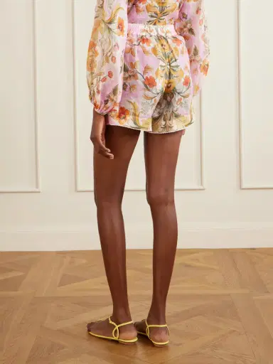 Borgo de Nor Bizzy Raimi Floral-print Ramie Shorts | Thumbnail 3