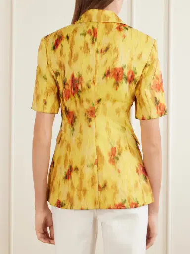 Ganni Shibori Organza Floral Blazer | Thumbnail 4