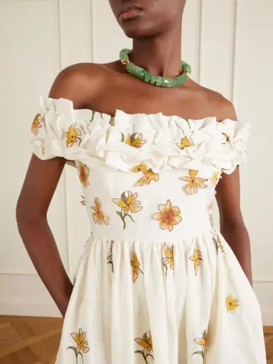 Agua by Agua Bendita Espliegov Linen-floral Maxi Dress | Thumbnail 4