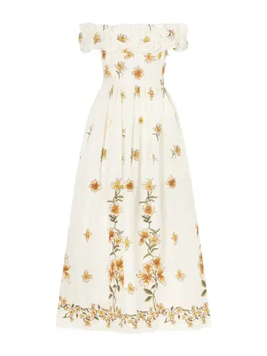 Agua by Agua Bendita Espliegov Linen-floral Maxi Dress | Thumbnail 1