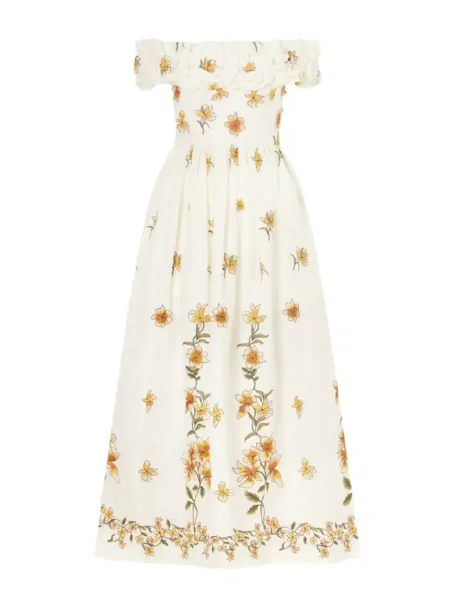 Agua by Agua Bendita Espliegov Linen-floral Maxi Dress