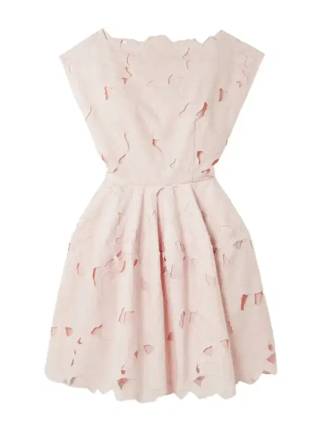 Cutout Embroidered Poplin Mini Dress