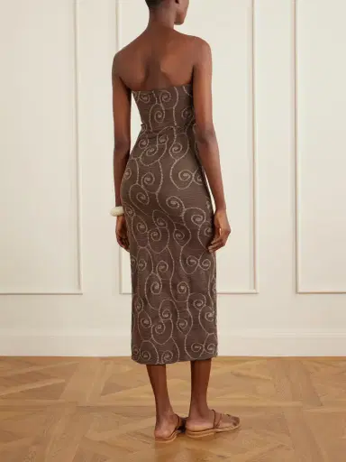 SARA CRISTINA Metallic Jacquard-knit Midi Dress | Thumbnail 3 SARA CRISTINA Metallic Jacquard-knit Midi Dress | Thumbnail 3