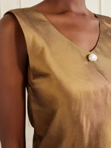 SARA CRISTINA Dune Pearl-embellished Silk-shantung Mini Dress | Thumbnail 4 SARA CRISTINA Dune Pearl-embellished Silk-shantung Mini Dress | Thumbnail 4