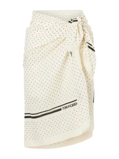 Tom Ford Polka-dot Cotton Muslin Pareo | Thumbnail 1 Tom Ford Polka-dot Cotton Muslin Pareo | Thumbnail 1