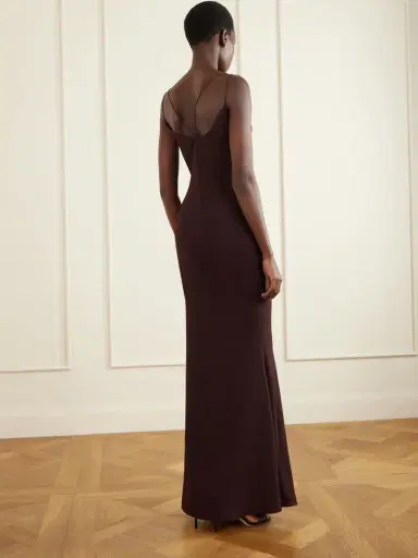 Tom Ford Maroon Enverse Satin Gown | Thumbnail 3 Tom Ford Maroon Enverse Satin Gown | Thumbnail 3