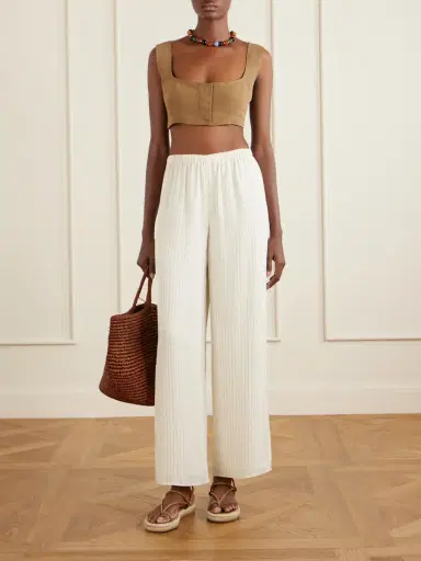 Le Kasha Jirja Linen Cropped Top | Thumbnail 2 Le Kasha Jirja Linen Cropped Top | Thumbnail 2