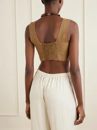 Le Kasha Jirja Linen Cropped Top | Thumbnail 3 Le Kasha Jirja Linen Cropped Top | Thumbnail 3