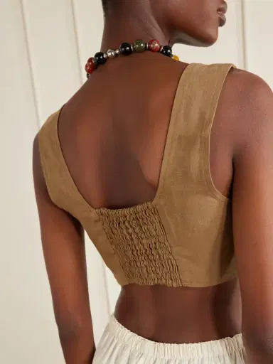 Le Kasha Jirja Linen Cropped Top | Thumbnail 4 Le Kasha Jirja Linen Cropped Top | Thumbnail 4
