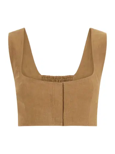 Le Kasha Jirja Linen Cropped Top | Thumbnail 1 Le Kasha Jirja Linen Cropped Top | Thumbnail 1