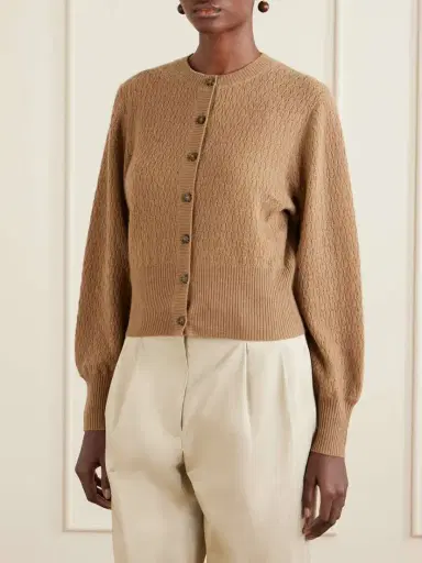 Le Kasha Gaya Pointelle Knit Cashmere Cardigan | Thumbnail 3 Le Kasha Gaya Pointelle Knit Cashmere Cardigan | Thumbnail 3