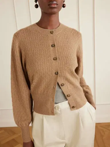 Le Kasha Gaya Pointelle Knit Cashmere Cardigan | Thumbnail 5 Le Kasha Gaya Pointelle Knit Cashmere Cardigan | Thumbnail 5