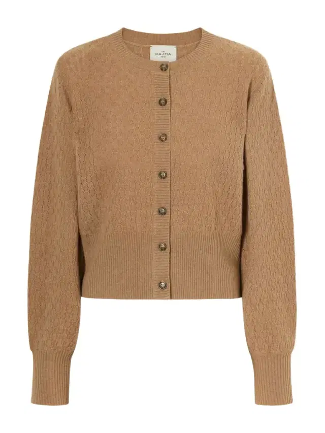 Le Kasha Gaya Pointelle Knit Cashmere Cardigan