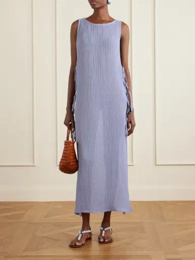 Le Kasha Jarajug Organic Linen Midi Dress | Thumbnail 2