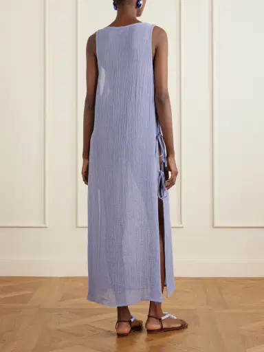 Le Kasha Jarajug Organic Linen Midi Dress | Thumbnail 3