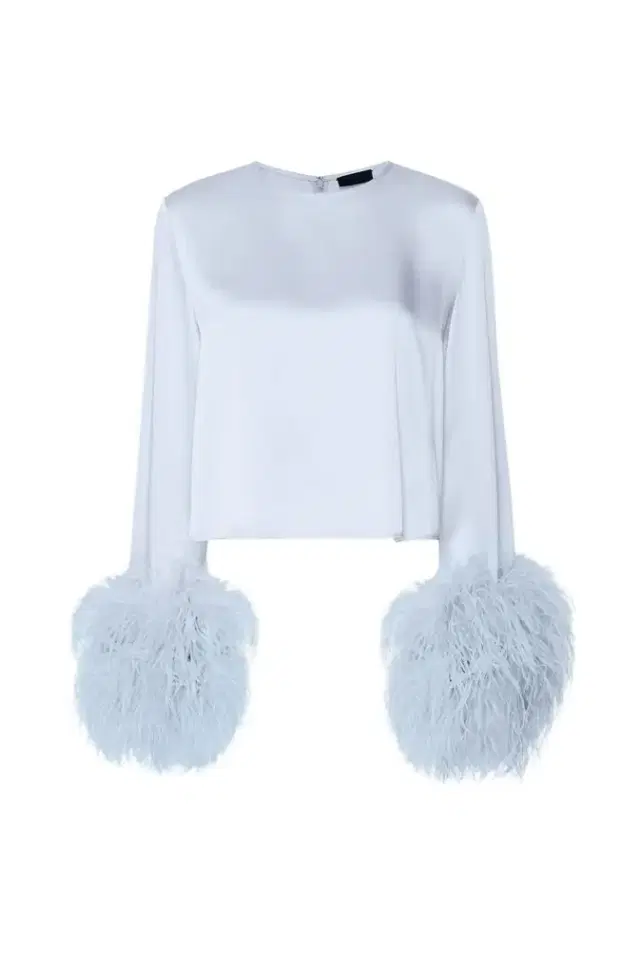 LAPOINTE Satin Top With Feathers