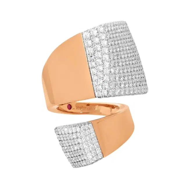 Roberto Coin Roberto Coin Sauvage 18K Rose & White Gold Diamond Statement Ring Sz. 5 by The Solist
